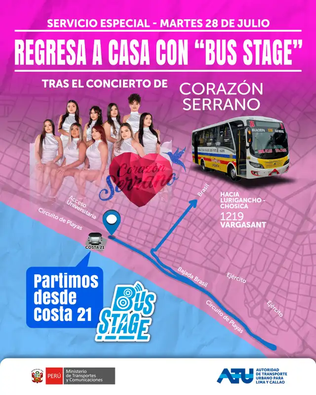 Servicio especial de buses para el regreso