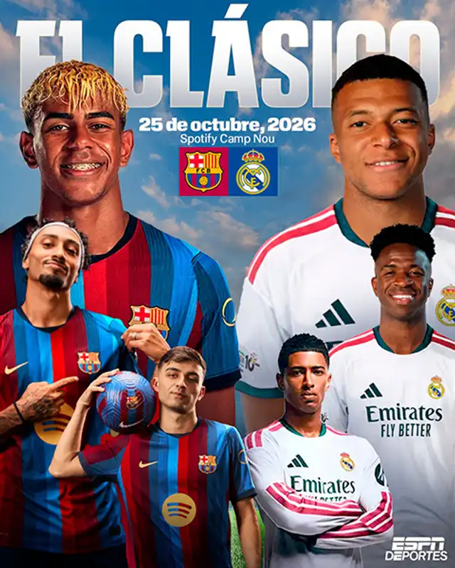 Barcelona y Real Madrid se vuelven a enfrentar después de 5 meses. Foto: ESPN Barcelona y Real Madrid se vuelven a enfrentar después de 5 meses. Foto: ESPN