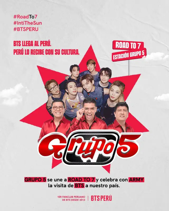 Streaming Party con Christian Yaipén y Grupo 5 forma parte de las actividades de los fans por la llegada de BTS
