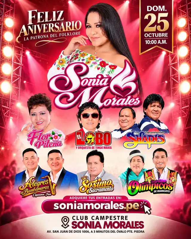 Sonia Morales celebrará sus 32 años de carrera con grandes amigos y colegas. Sonia Morales celebrará sus 32 años de carrera con grandes amigos y colegas.