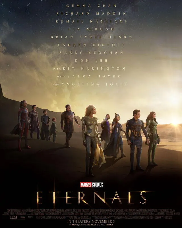Eternals, póster oficial. Foto: Marvel Studios
