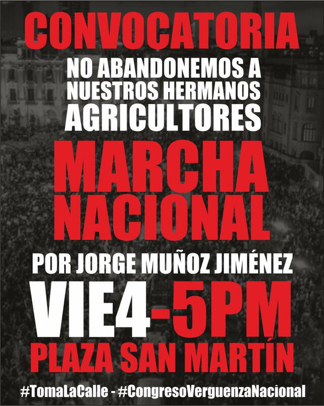 Marcha Nacional por Jorge Muñoz Jimenez. Foto: difusión