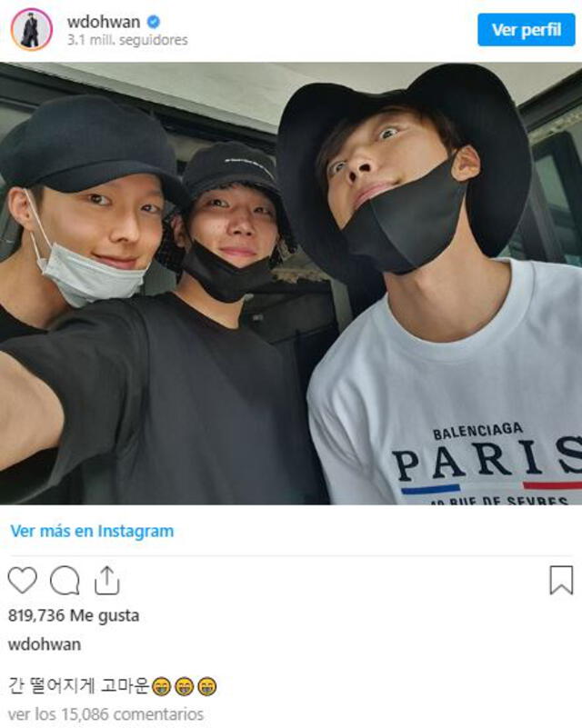 Jang Ki Yong, Kim Kyung Nam y Woo Do Hwan. Foto: Instagram