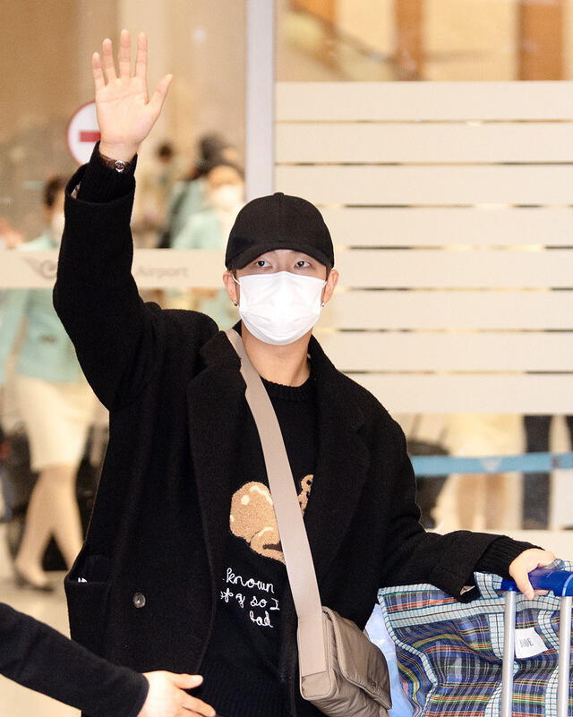 RM en el aeropuerto de Corea del Sur. Foto: News1