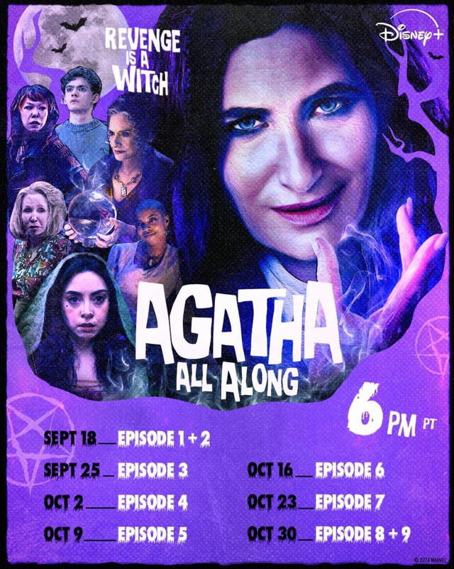  ‘Agatha All Along’ es un spin-off de ‘WandaVision’, serie que estrenó en 2021. Foto: Disney+    