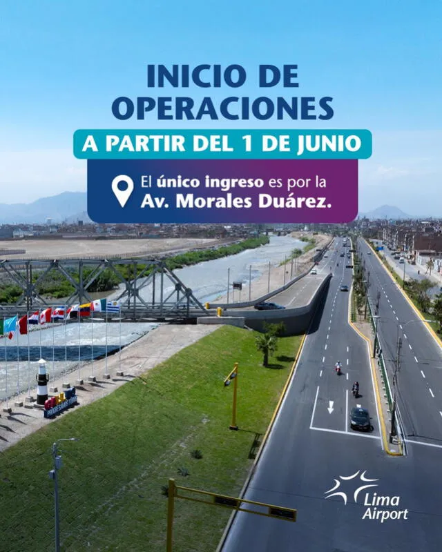 Ingreso al nuevo aeropuerto Jorge Chávez será por la av. Morales Duárez