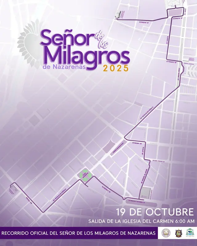 Recorrido completo del Señor de los Milagros. Foto: HSMN Recorrido completo del Señor de los Milagros. Foto: HSMN