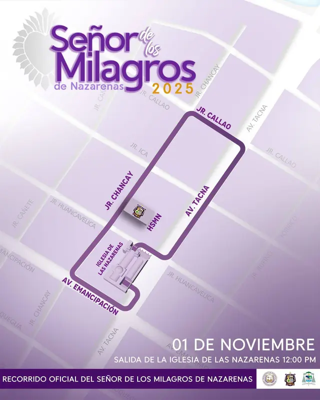 Último recorrido del Señor de los Milagros. Foto: HSMN Último recorrido del Señor de los Milagros. Foto: HSMN