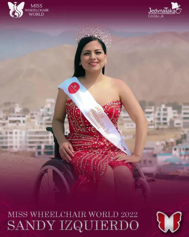 Sandy Izquierdo es Miss Wheelchair Perú 2022. Foto: Instagram