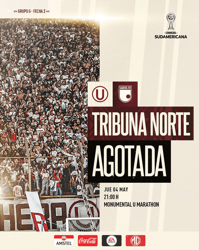  La 'U' jugará ante Santa Fe en el Monumental por la Copa Sudamericana. Foto: Universitario/Twitter   