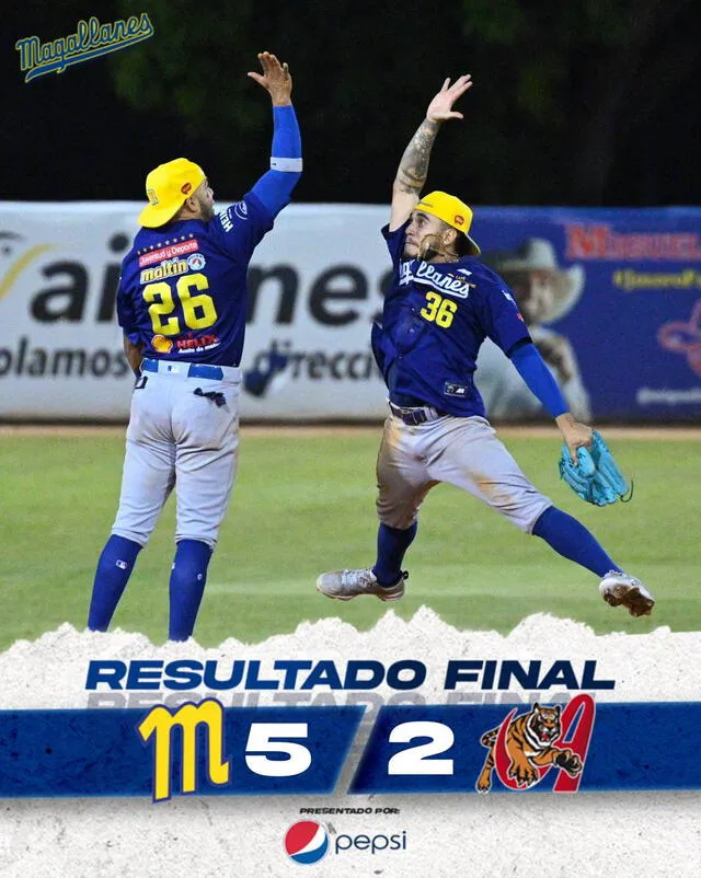 Magallanes llegará al clásico ante los melenudos más que motivados tras vencer a los Tigres el último martes 28 de noviembre. Foto: Navegantes del Magallanes/X 