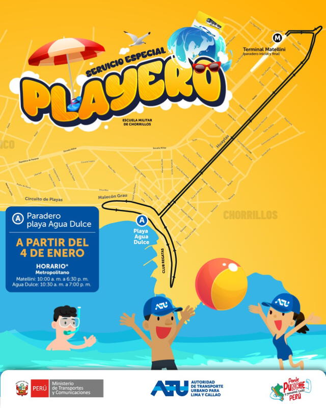 Nuevo servicio playero del Metropolitano. Foto: ATU   