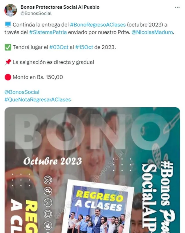 El Bono Especial es un subsidio que se entrega mensualmente en Venezuela. Foto: Bonos Protectores Social Al Pueblo   