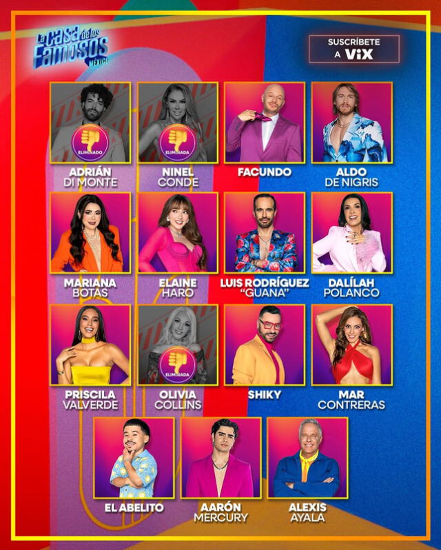 Participantes de 'La casa de los famosos'. Foto: Instagram   