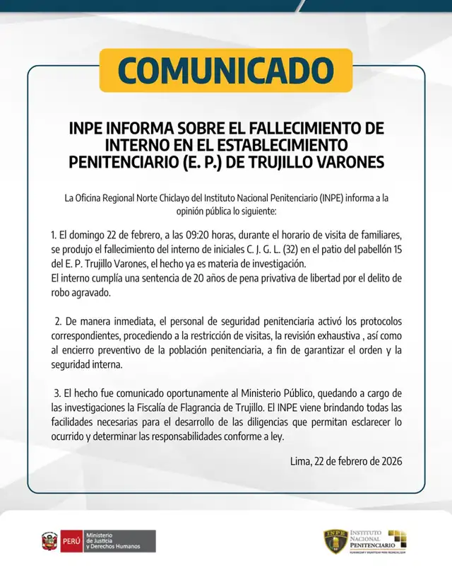 Comunicado del INPE.   