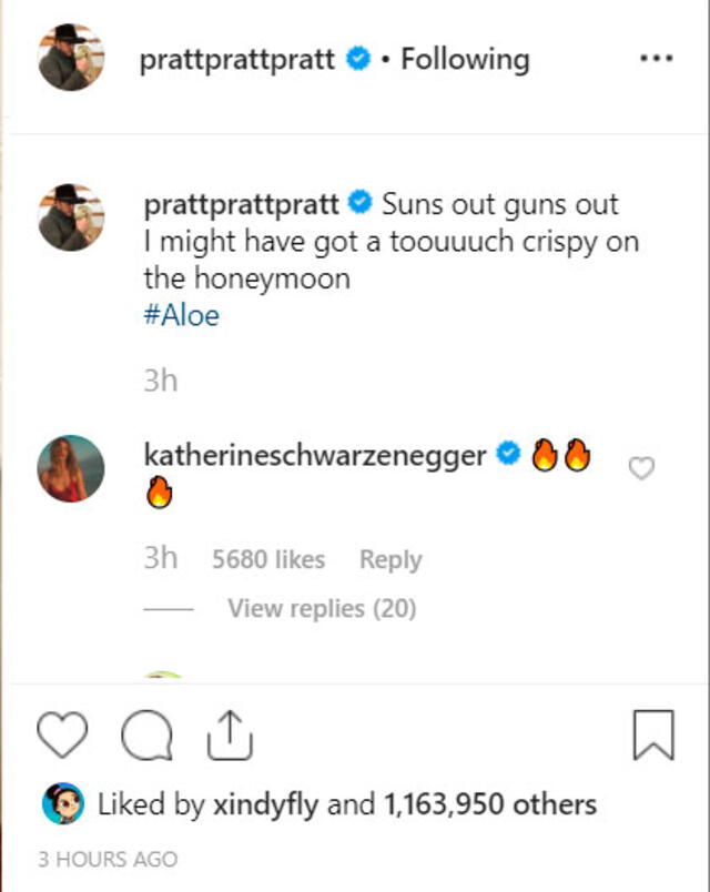 Instagram Chris Pratt Katherine Schwarzenegger