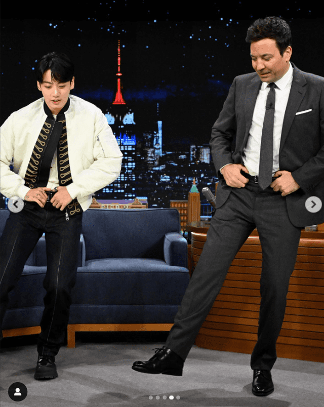 Jungkook puso a bailar a Jimmy Fallon. Foto: Instagram/@fallontonight 