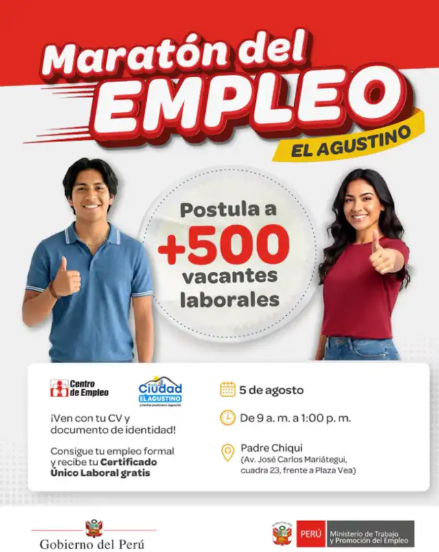Convocatoria laboral en MTPE. Convocatoria laboral en MTPE.