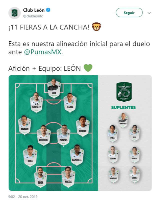 Pumas vs. León EN VIVO ONLINE por la fecha 14 de la Liga MX.