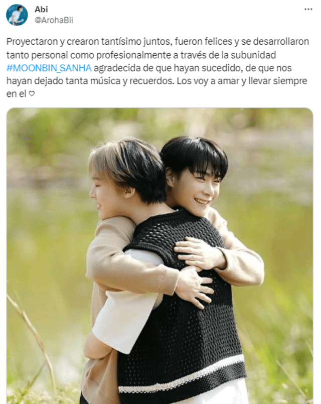  Moonbin y Sanha cumplen 1000 días como subunidad. Foto: captura Twitter   