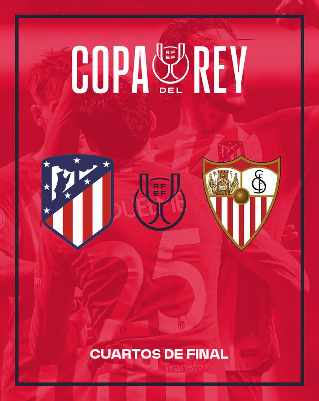 Atlético Madrid se medirá ante Sevilla este jueves 25 de enero. Foto: Instagram/Sevilla.   