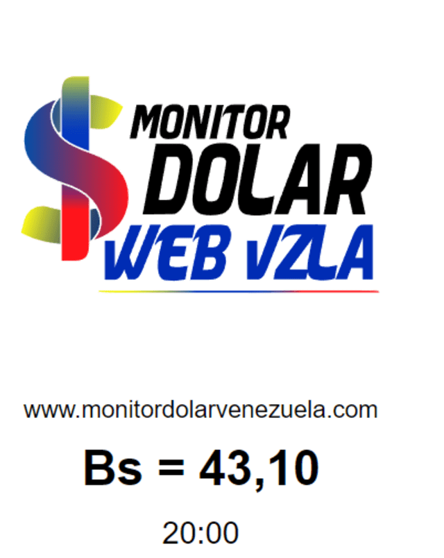   Precio del dólar en plataforma Monitor Dólar hoy, 6 de octubre. Foto: monitordolarvenezuela.com    