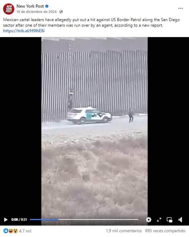 <em>Clip divulgado por New York Post en diciembre de 2024. Foto: captura de Facebook</em> <em>Clip divulgado por New York Post en diciembre de 2024. Foto: captura de Facebook</em>