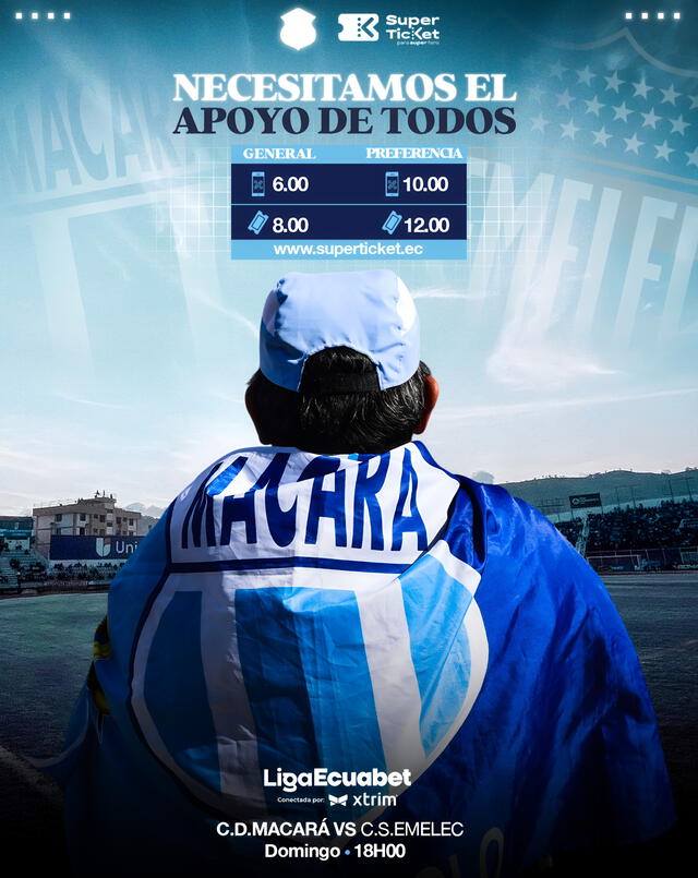 Entradas para el partido ante Emelec. Foto: Macará   