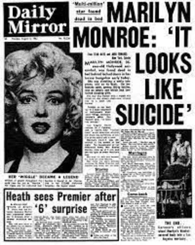 La muerte de Marilyn Monroe ocupó portadas a nivel internacional