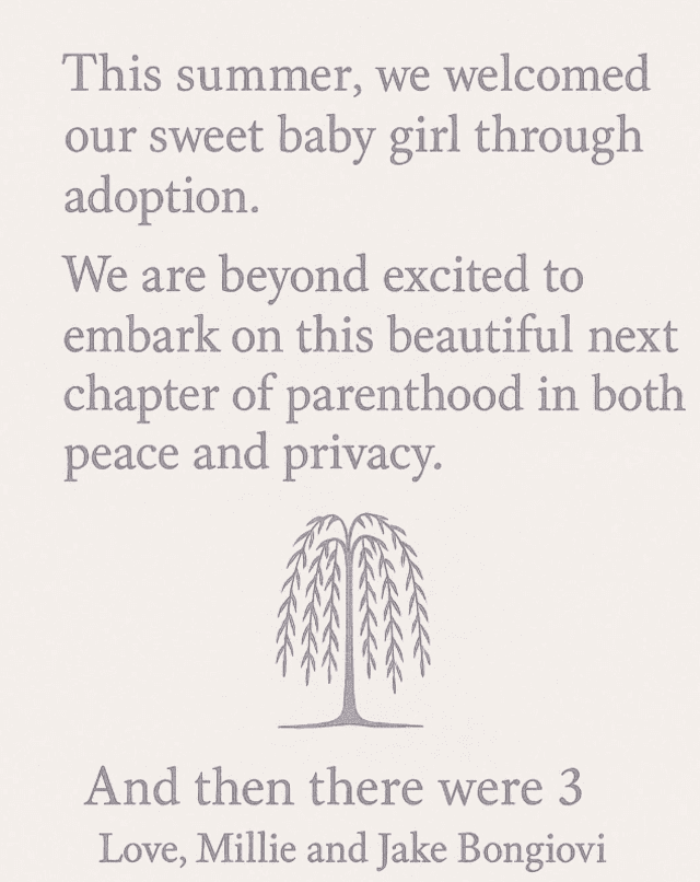  Millie Bobby Brown y Jake Bongiovi anuncian que adoptaron a una niña. Foto: captura Instagram   