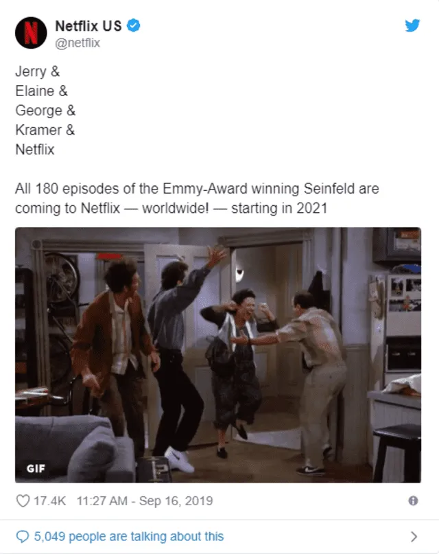 Seinfeld en Netflix.