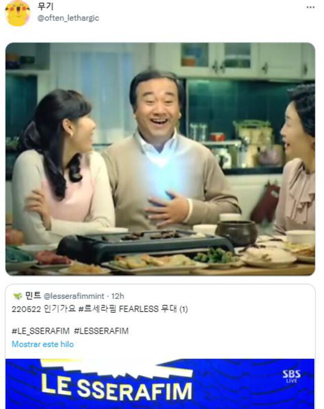 Reacciones a LE SSERAFIM como OT5 en Inkigayo. Foto: