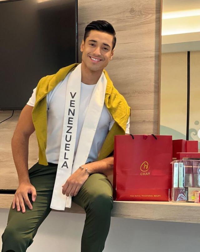  William Badell durante la competencia del Mister Internacional 2023. Foto: William Badell<br><br>    