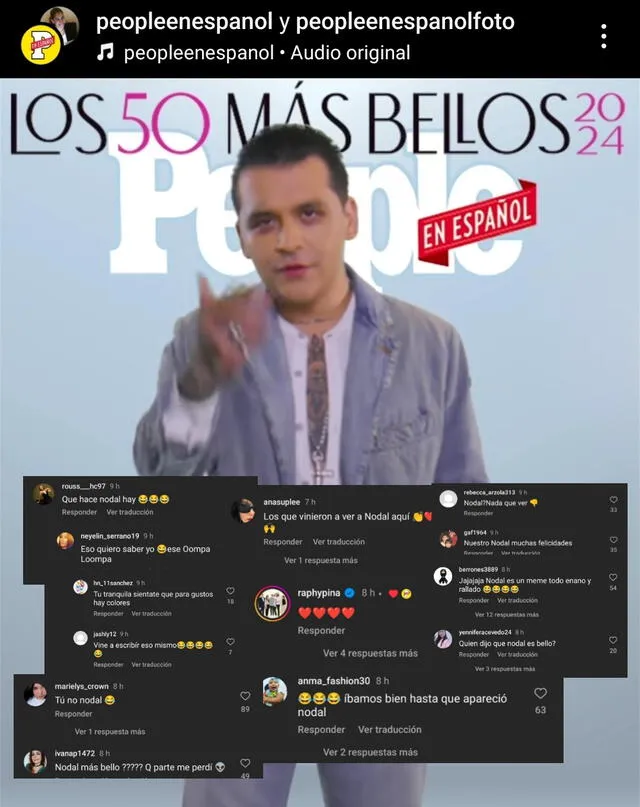 El anuncio de la revista People en español genero un revuelo en redes sociales, en el cual los internautas dieron su opinión positivas y negativas al cantante. Foto: Instagram/peopleenespanol/composición LR