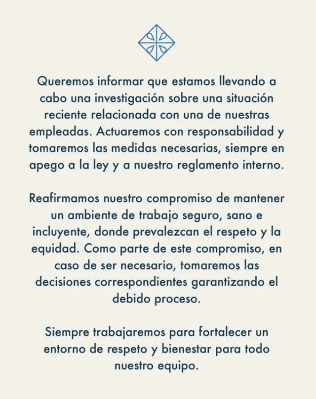Comunicado de Churrería El Moro tras los incidentes contra la joven trabajadora. Foto: Churrería El Moro/Instagram Comunicado de Churrería El Moro tras los incidentes contra la joven trabajadora. Foto: Churrería El Moro/Instagram