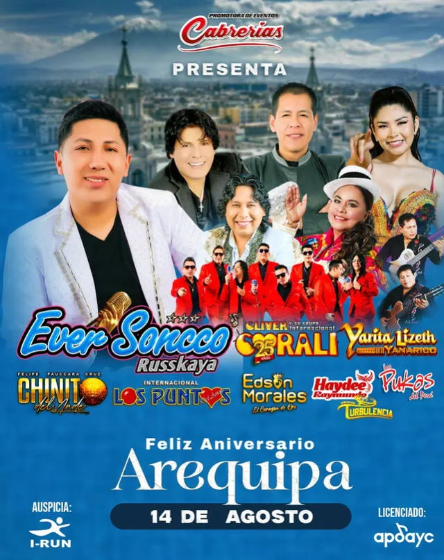 Evento en Arequipa 2025| Aniversario de Arequipa 2025 conciertos