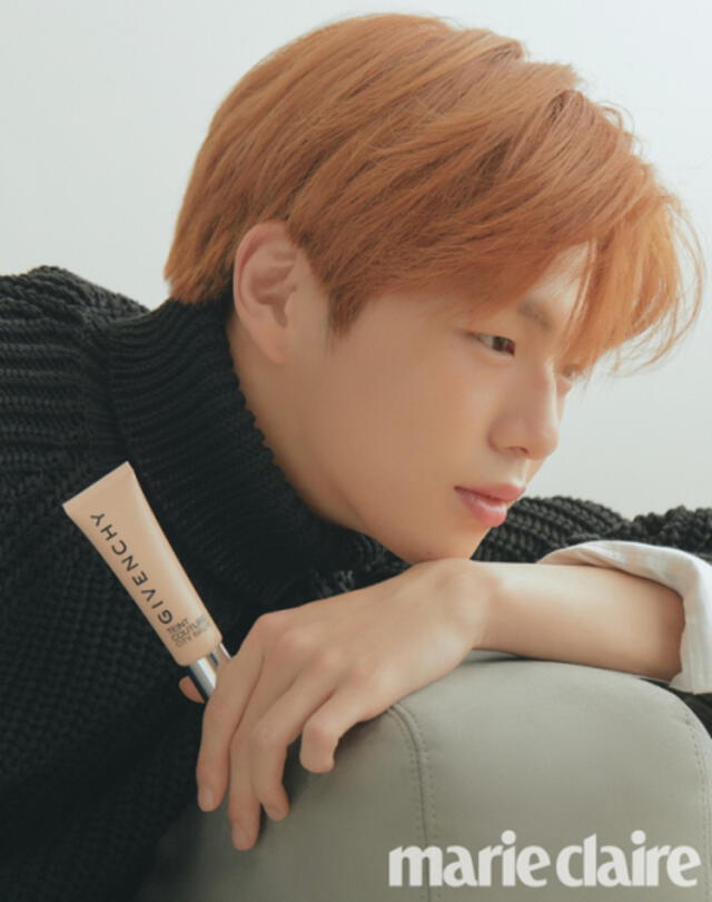 La sesión de belleza con el cantante Kang Daniel y Givenchy Beauty será presentada en la edición de febrero de Marie Claire.