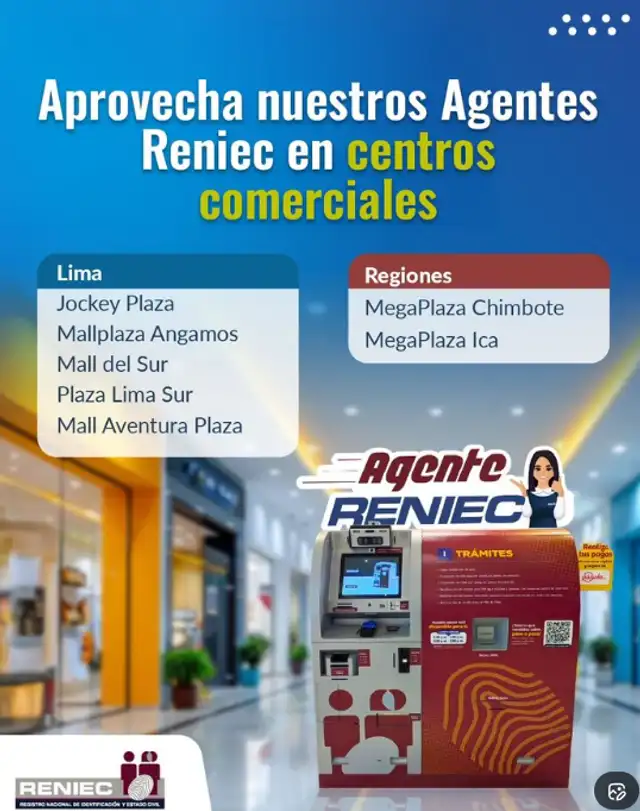 Los módulos de la Reniec permiten hacer cinco trámites. Foto: Reniec Los módulos de la Reniec permiten hacer cinco trámites. Foto: Reniec