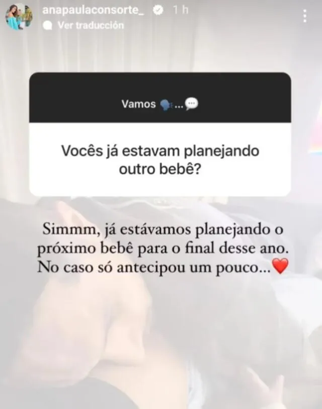 En Instagram, Ana Paula comparti una foto con Paolo Guerrero en la que respondi si su segundo embarazo haba sido planeado. Foto: Instagram/Ana Paula Consorte 