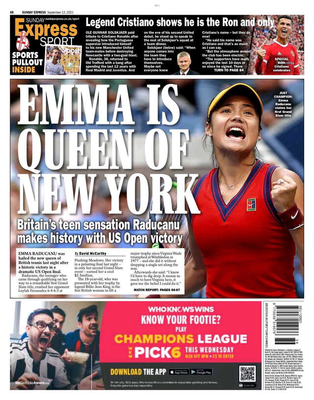 Portada Sunday Express