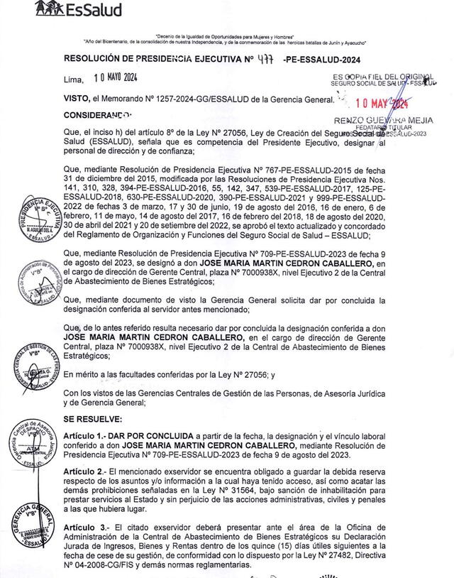 José Cedrón Dina Boluarte