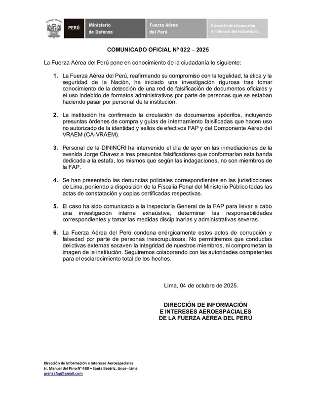 La FAP se pronunció sobre los hechos en un comunicado.   