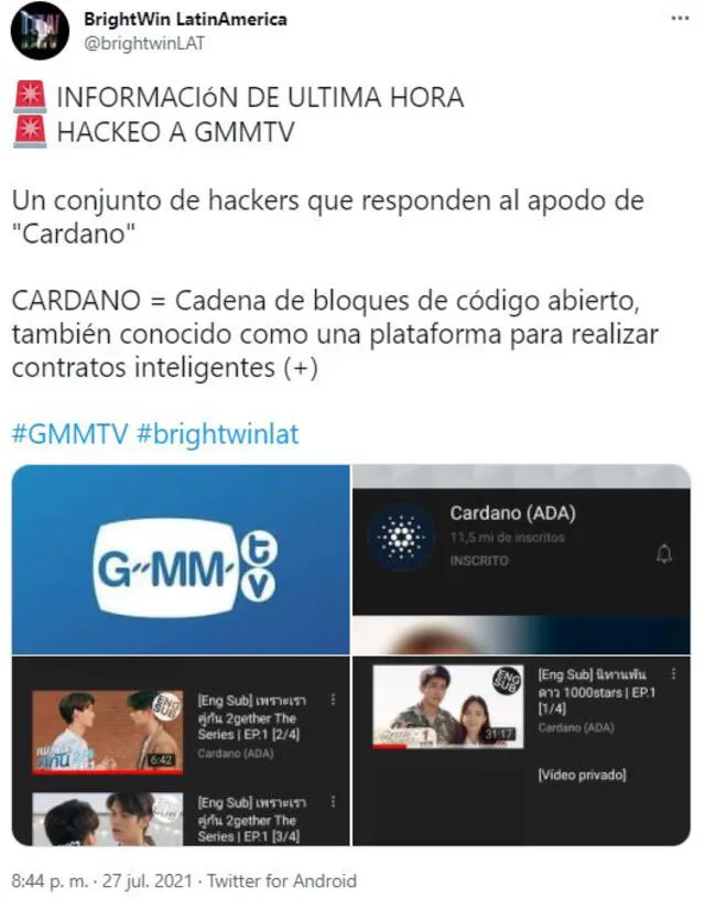 GMMTV, hackeo
