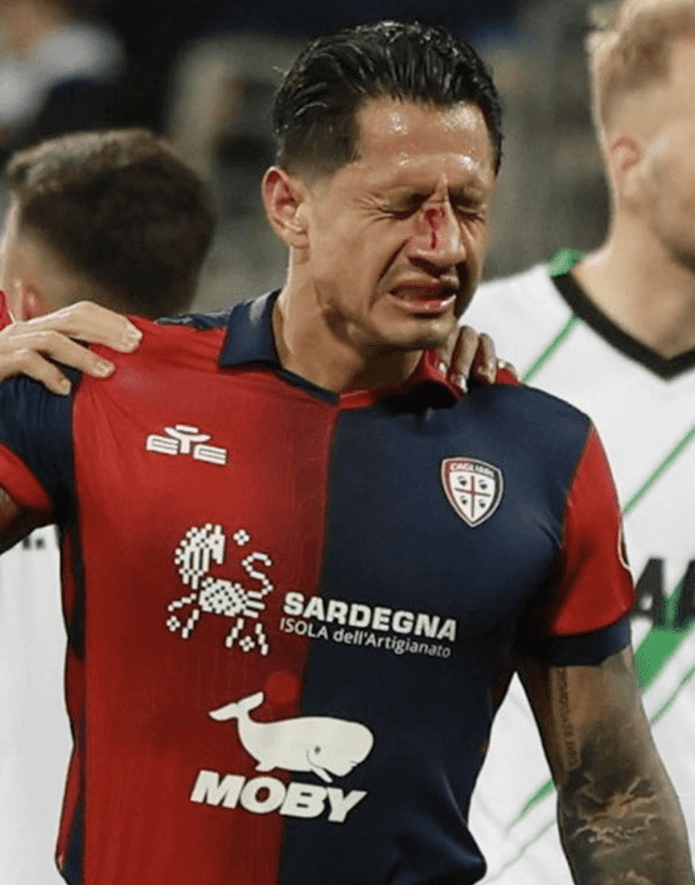 Gianluca Lapadula fue titular en el triunfo de Cagliari. Foto: Twitter 