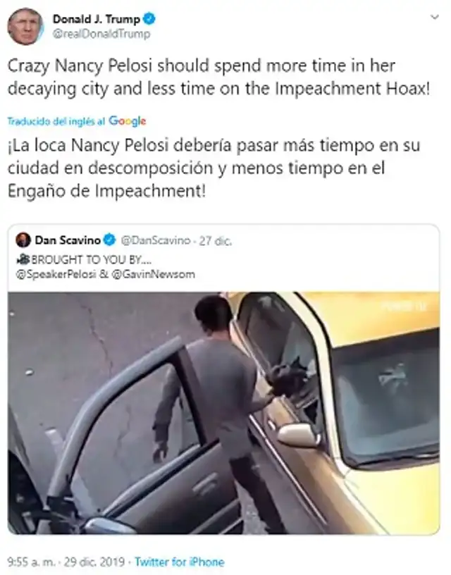 El propio Dan Scavino, director de Redes Sociales de la Casa Blanca y asistente del presidente, publicó el  video. Foto: captura