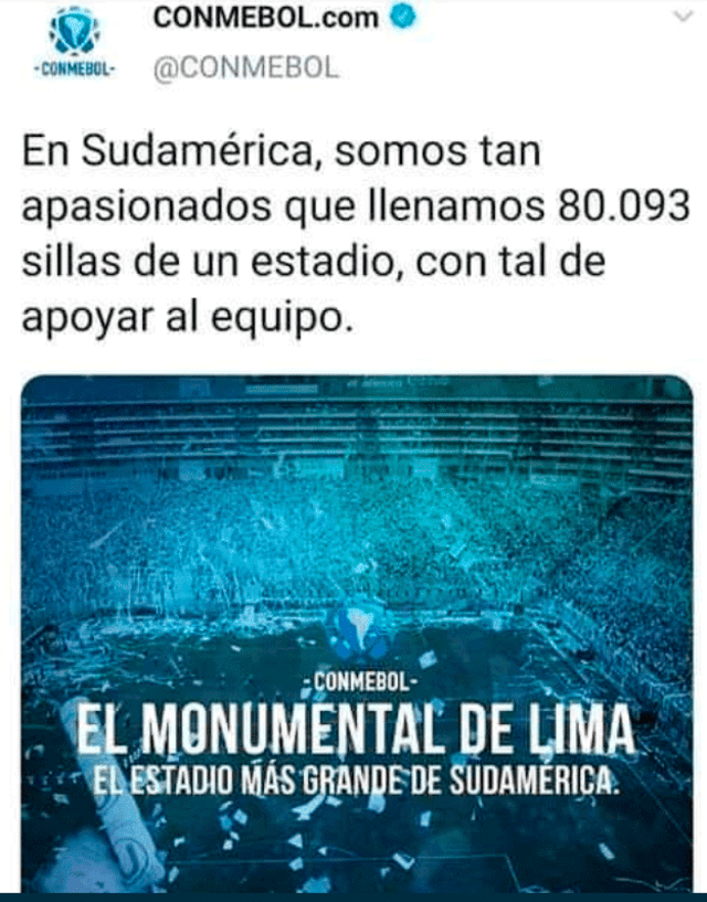 La final del certamen continental más importante de Sudamérica podría jugarse en Estadio Monumetal