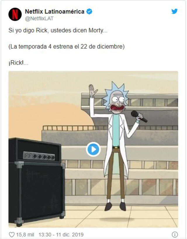 La cuarta temporada de Rick y Morty estará en Netflix.