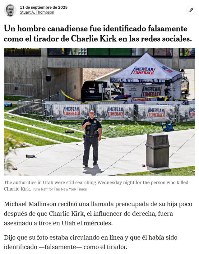 <em> Cobertura en tiempo real del medio New York Times. Foto: captura de pantalla</em> <em> Cobertura en tiempo real del medio New York Times. Foto: captura de pantalla</em>