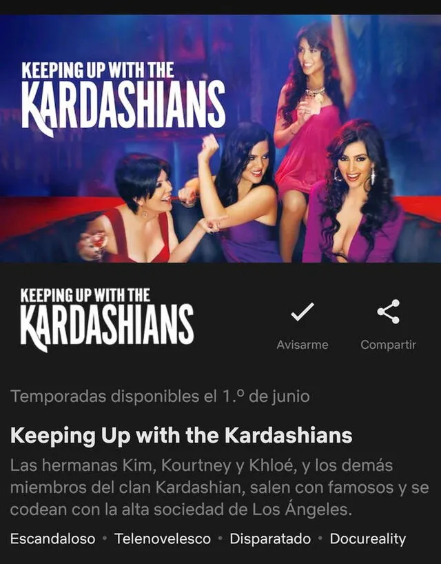 Keeping up with the Kardashians estrenará su temporada 1 y 2 en Netflix - Crédito: Netflix