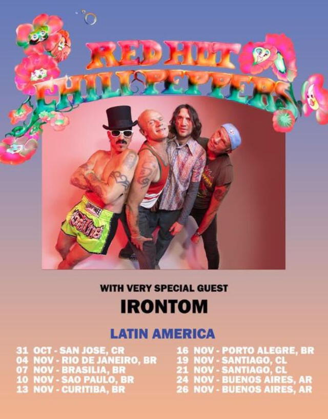 La banda visitará países de Sudamérica, menos Perú. Foto: captura/Twitter/difusión  